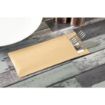 Picture of Europochette Brown Cutlery Pouch with White Napkin (Pack of 500) - CK235