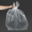 Picture of Jantex Medium Duty Recycled Bin Bag 12kg 90 ltr Clear (Pack of 200) - CH156