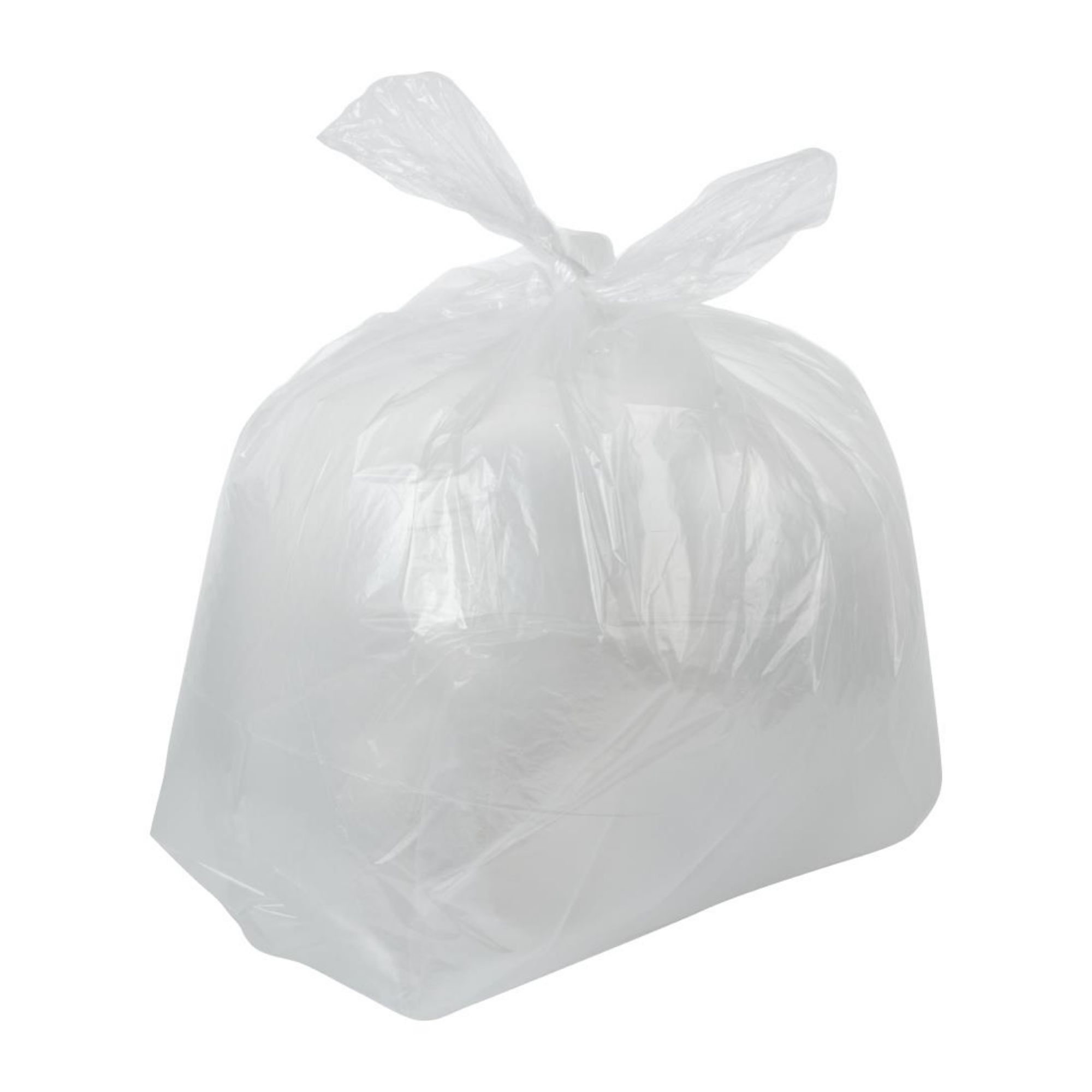 Picture of Jantex Light Duty Recycled Bin Bag 10kg 80ltr Clear (Pack of 200) - HW692