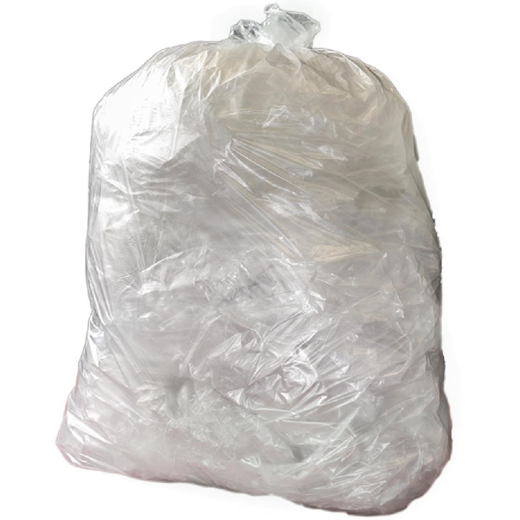 Picture of Jantex Heavy Duty Recycled Clear Bin Bags 120Ltr (100 Pack) - HW686