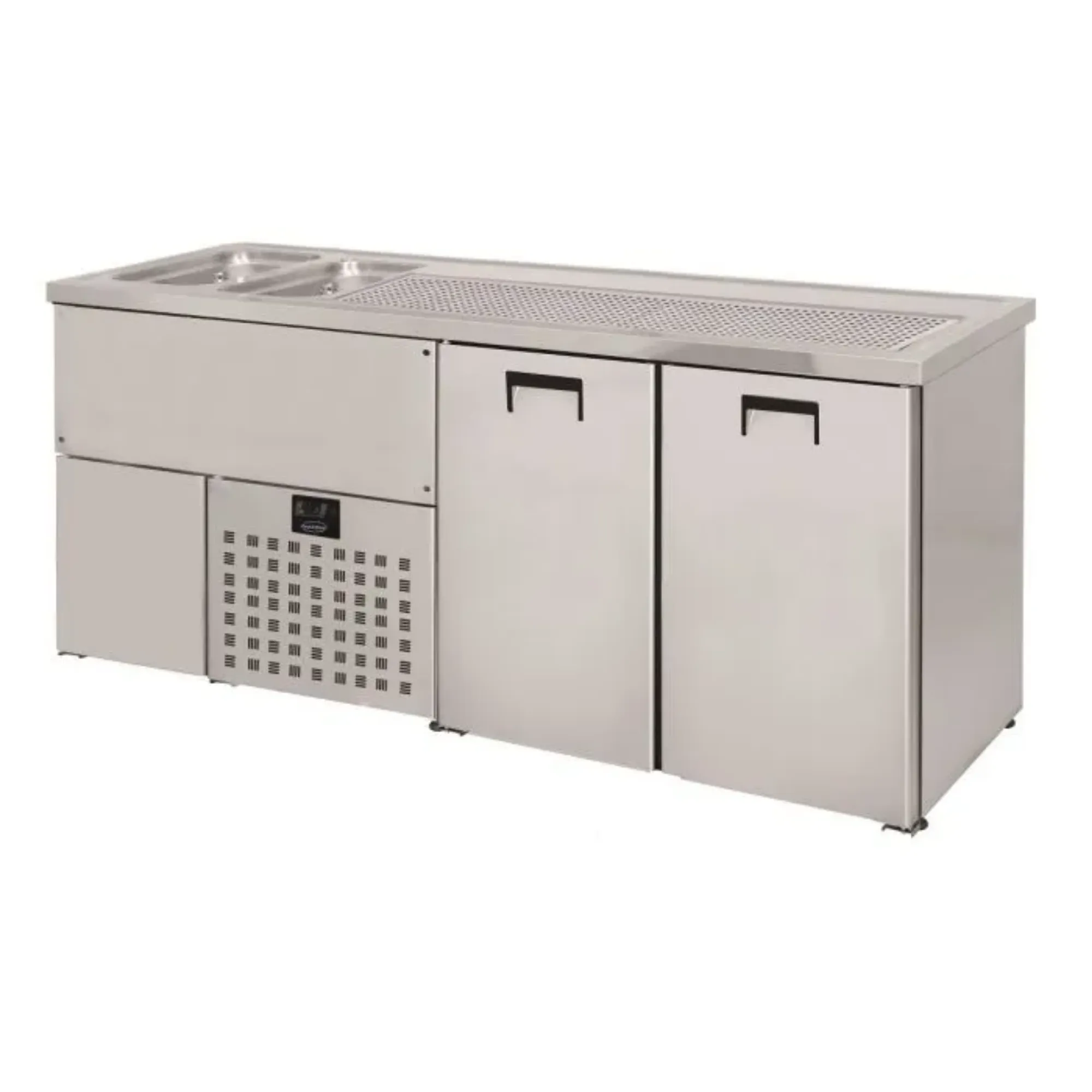Picture of CombiSteel Beer Counter 2 Doors 2 Sinks Left Motor - 7489.5325