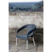 Picture of Bolero Wicker Wraparound Bistro Chairs Charcoal (Pack of 4) - CG223