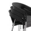 Picture of Bolero Wicker Wraparound Bistro Chairs Charcoal (Pack of 4) - CG223