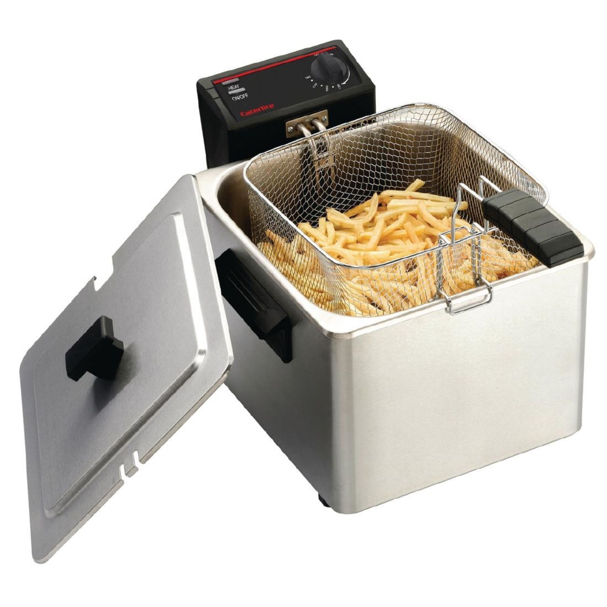 Picture of Caterlite Light Duty Single Tank Single Basket Countertop Electric Fryer 3kW - CD274