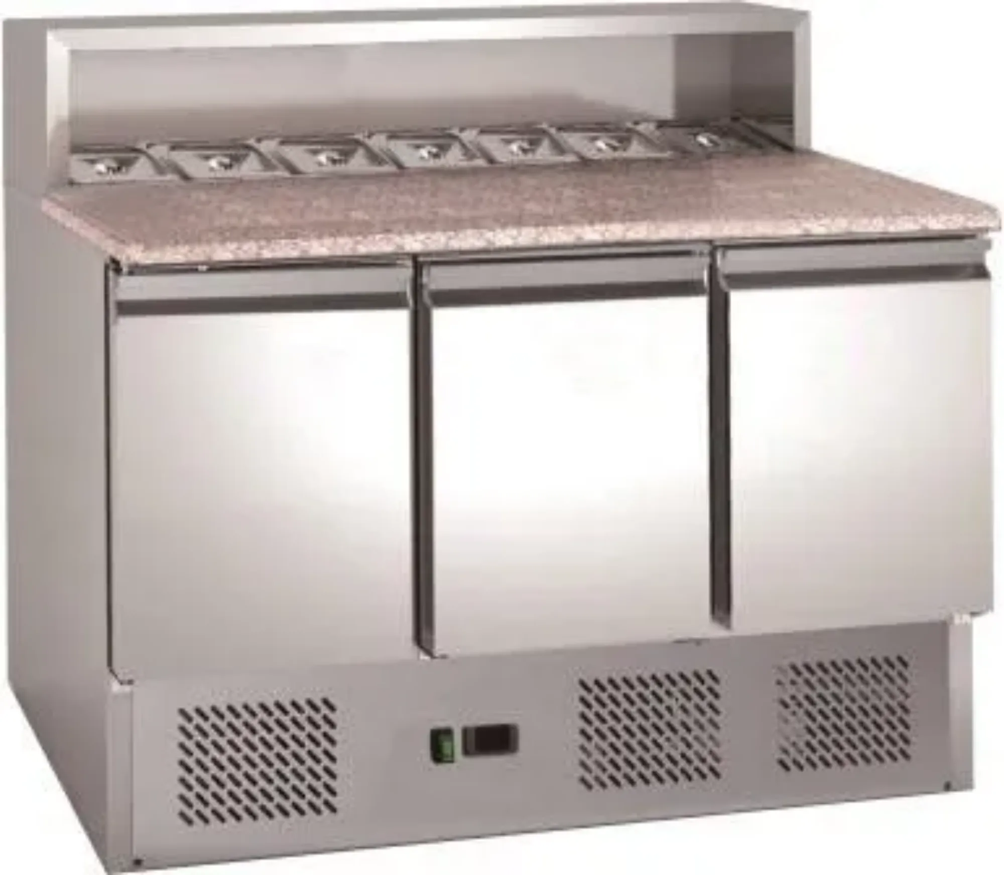 Picture of Chefsrange PS903 - 3 Door Pizza Prep Counter With Granite Top - PS903