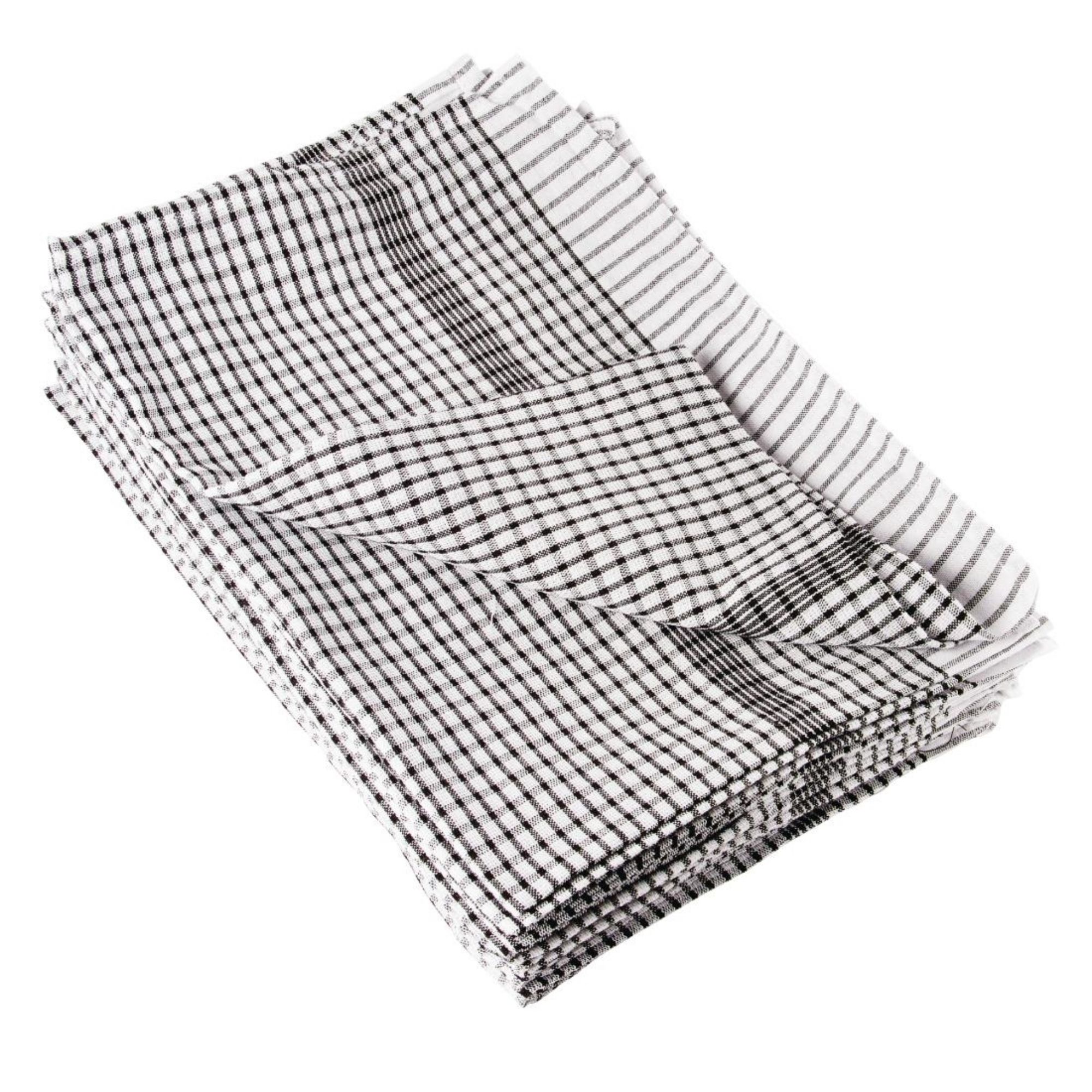 Picture of Vogue Wonderdry Tea Towels Black (Pack of 10) - CC597