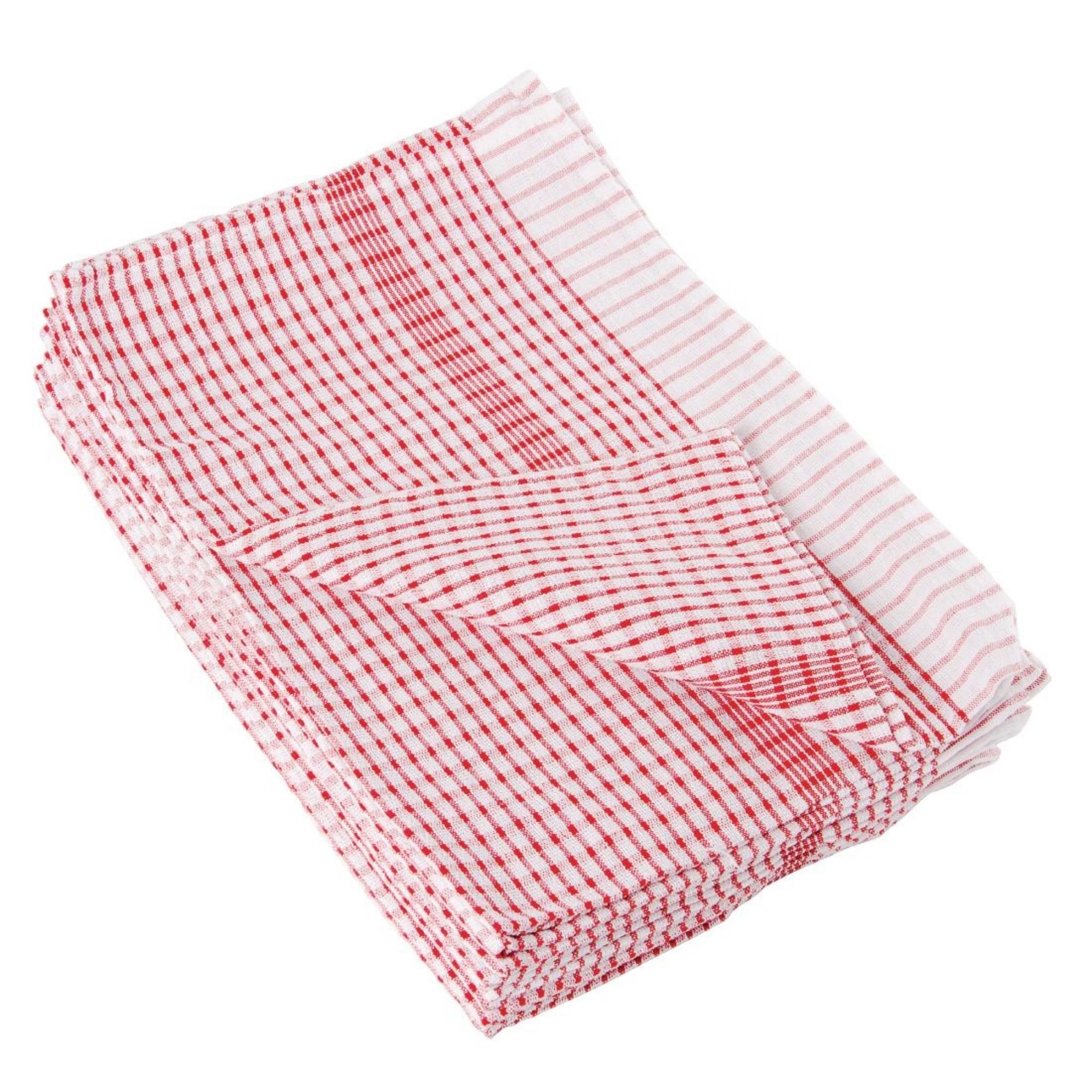 Picture of Vogue Wonderdry Red Tea Towels (Pack of 10) - CC595