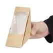 Picture of Vegware Compostable Kraft Sandwich Wedges 65mm (Pack of 500) - DW624