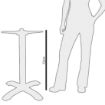 Picture of Bolero Cast Iron Step Square Table Base - CE153