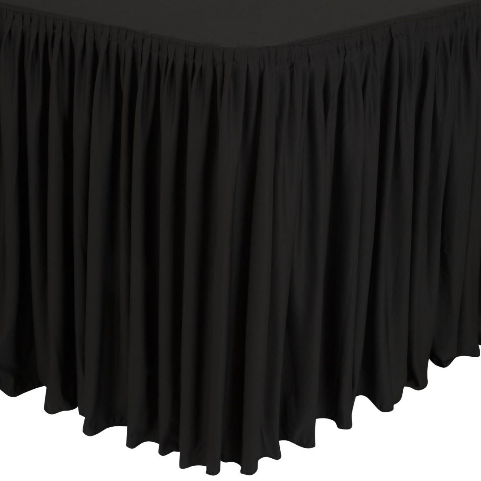 Picture of Table Top Black Cover & Skirting - Plisse Style - CD397