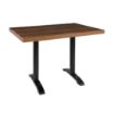 Picture of Bolero Pre-drilled Rectangular Table Top Rustic Oak 1100(W) x 700(D)mm - DT442