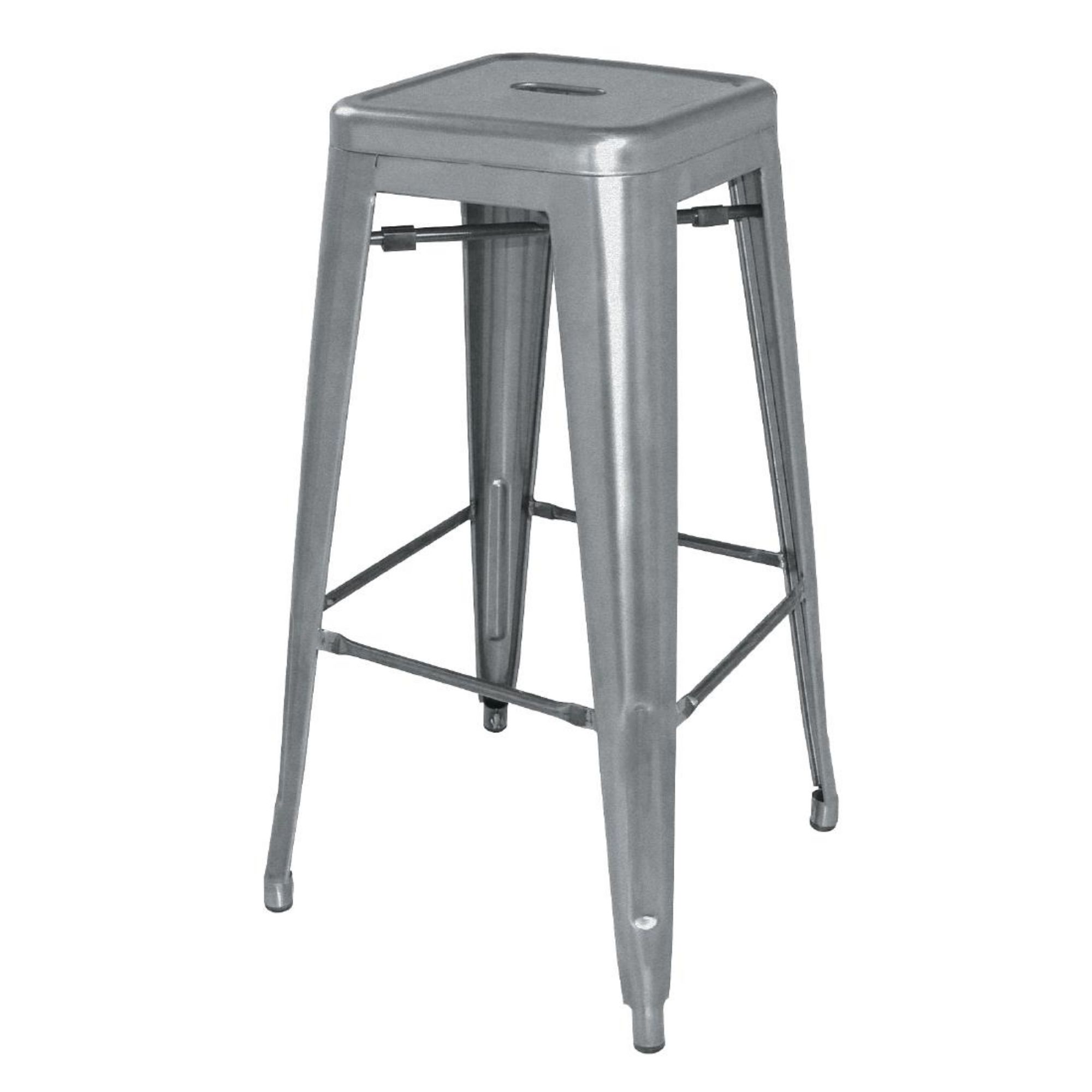 Picture of Bolero Bistro Steel High Stool Gun Metal (Pack Of 4) - DM934