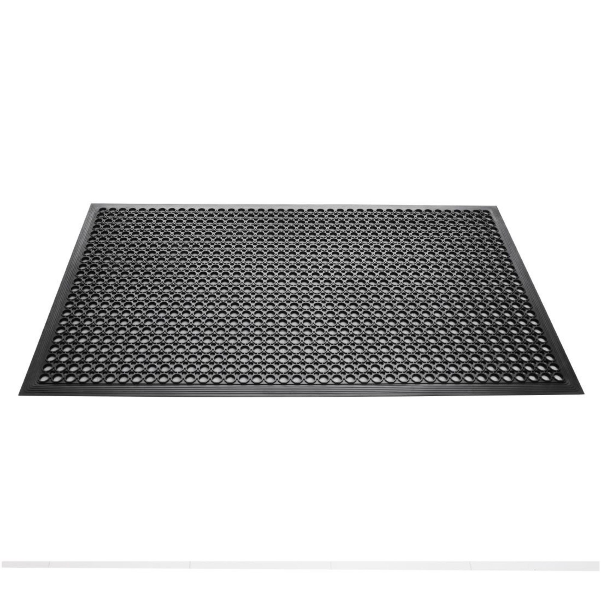 Picture of Jantex Rubber Anti Fatigue Anti Slip Floor Safety Mat Black 1500 x 900mm - DP206