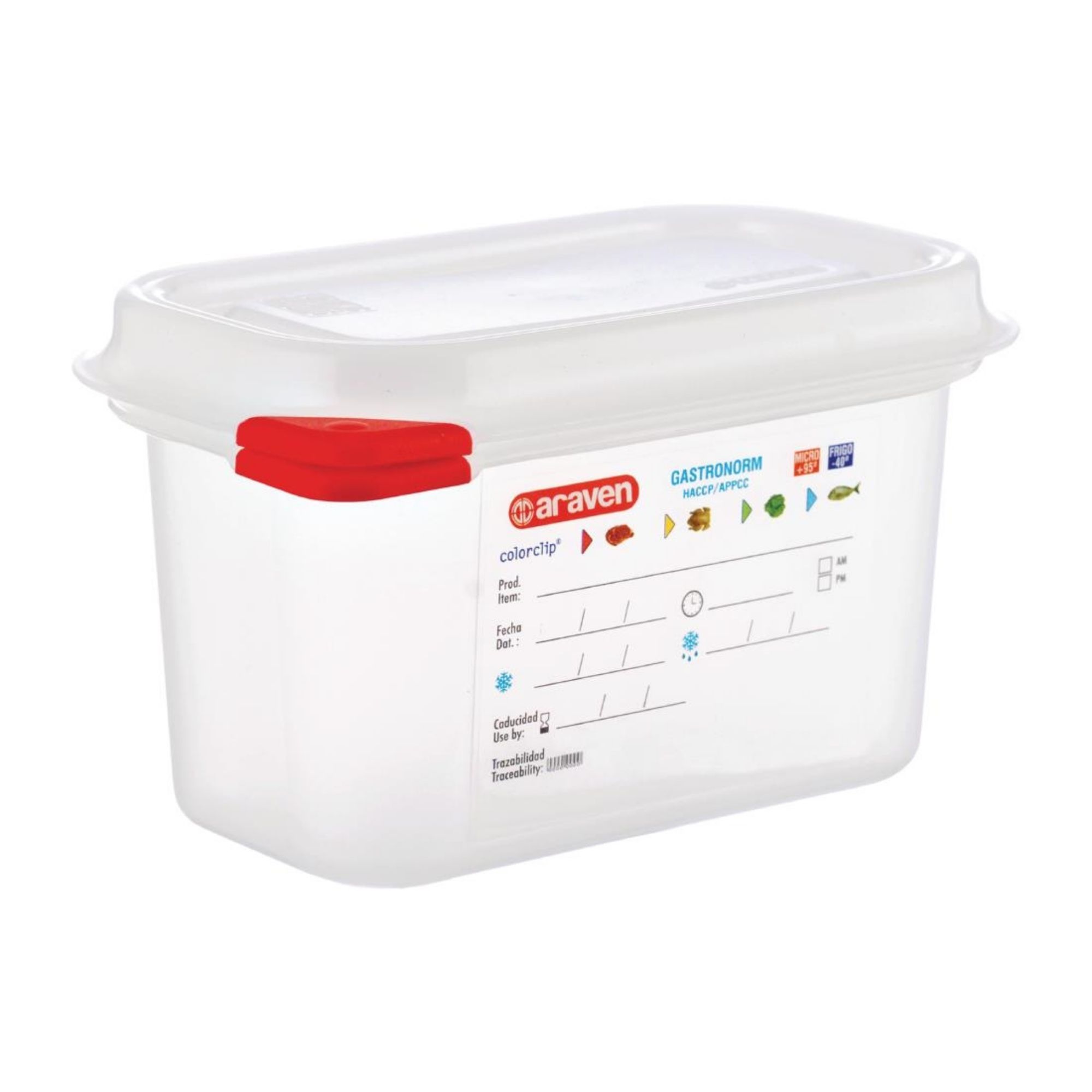 Picture of Araven Polypropylene 1/9 Gastronorm Food Storage Container 1Ltr (Pack of 4) - DL979