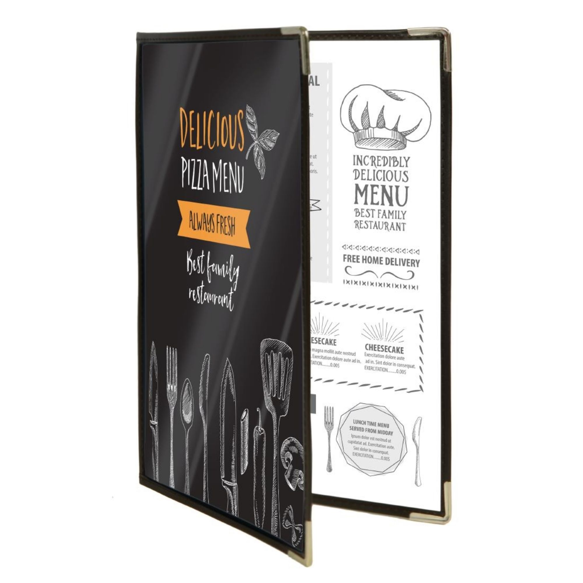 Picture of Securit Crystal Double Sided Menu Cover A4 Double (Pack of 3) - CB842