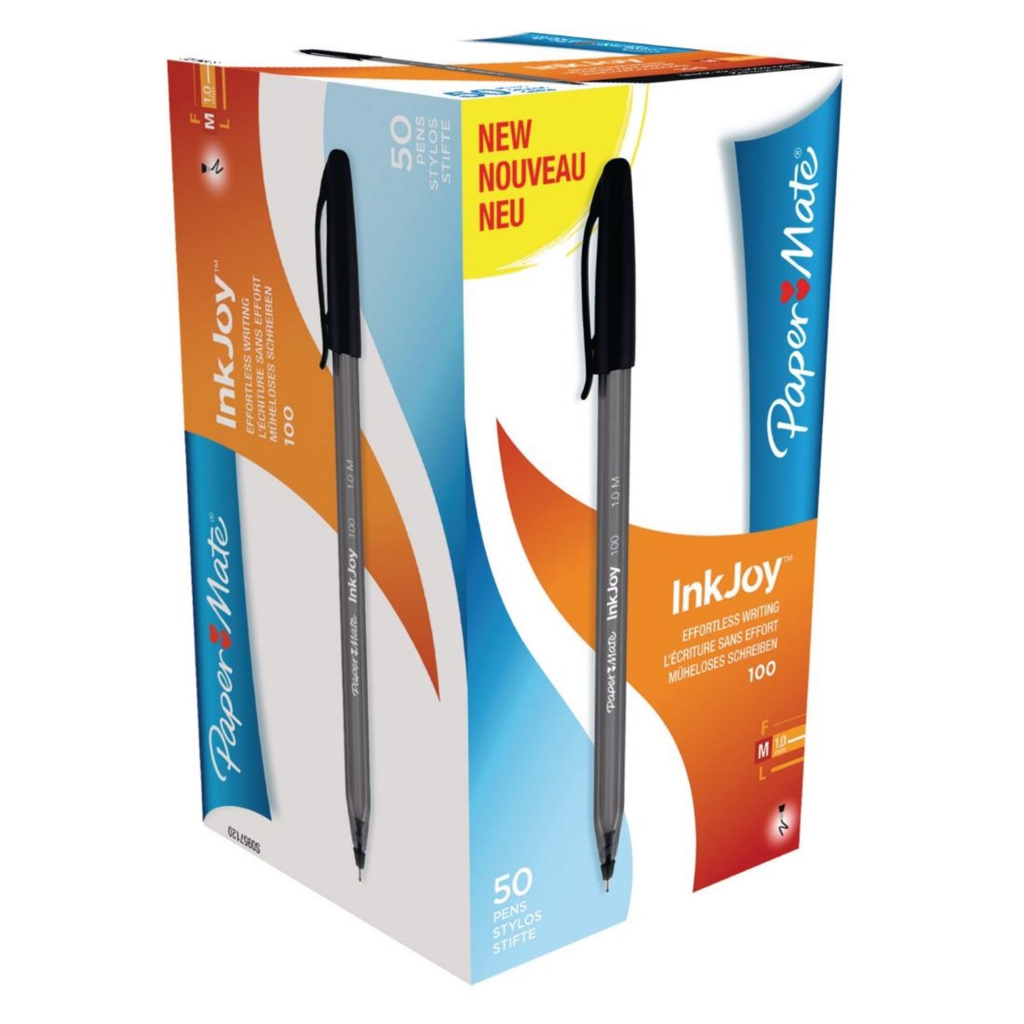 Picture of Paper Mate Inkjoy 100 Capped Medium Black Tuck (50 pack) - DE717