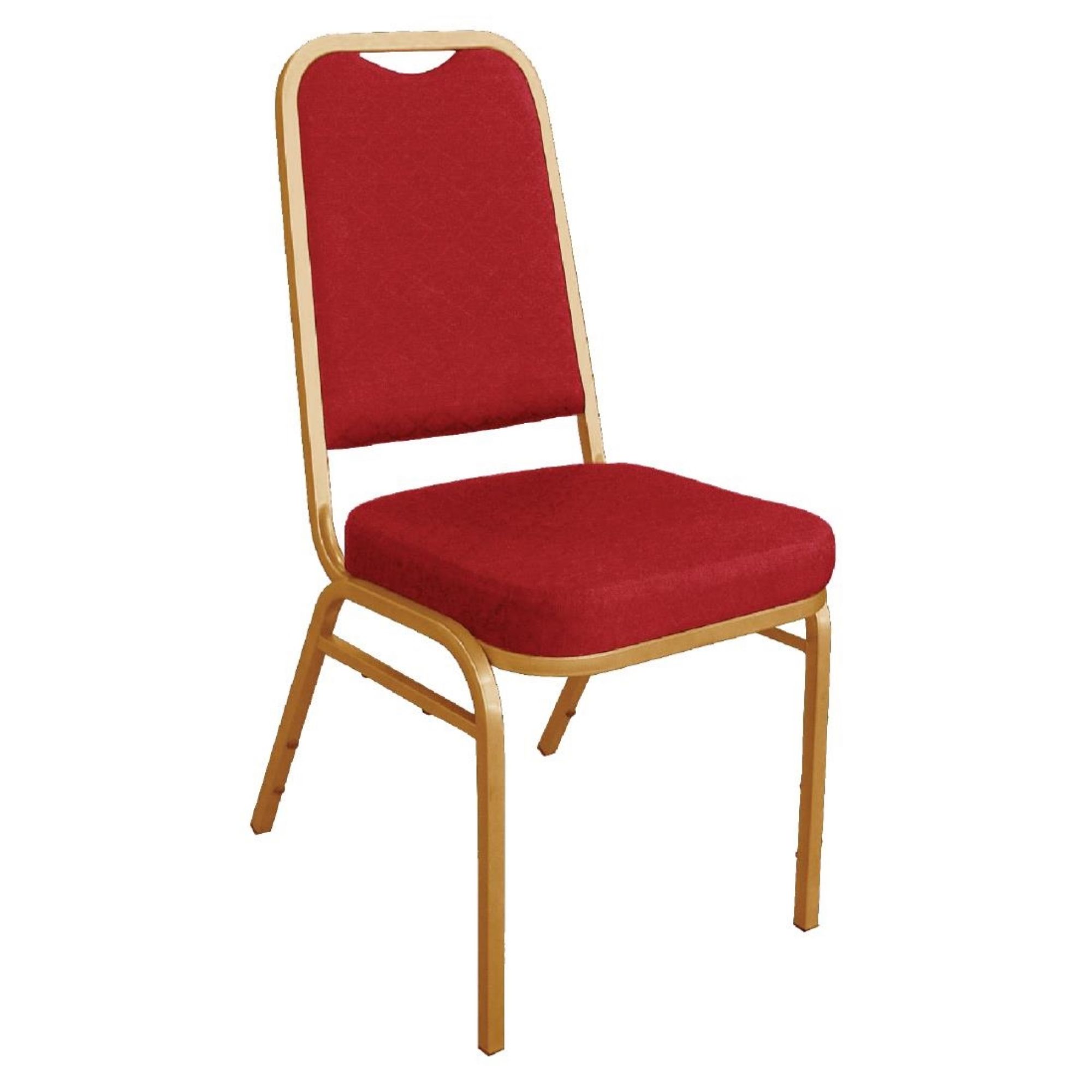 Picture of Bolero Square Back Banquet Chairs Red & Gold (Pack of 4) - DL016