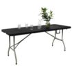 Picture of Bolero Rectangular Centre Folding Utility Table Black 6ft (Single) - CB518