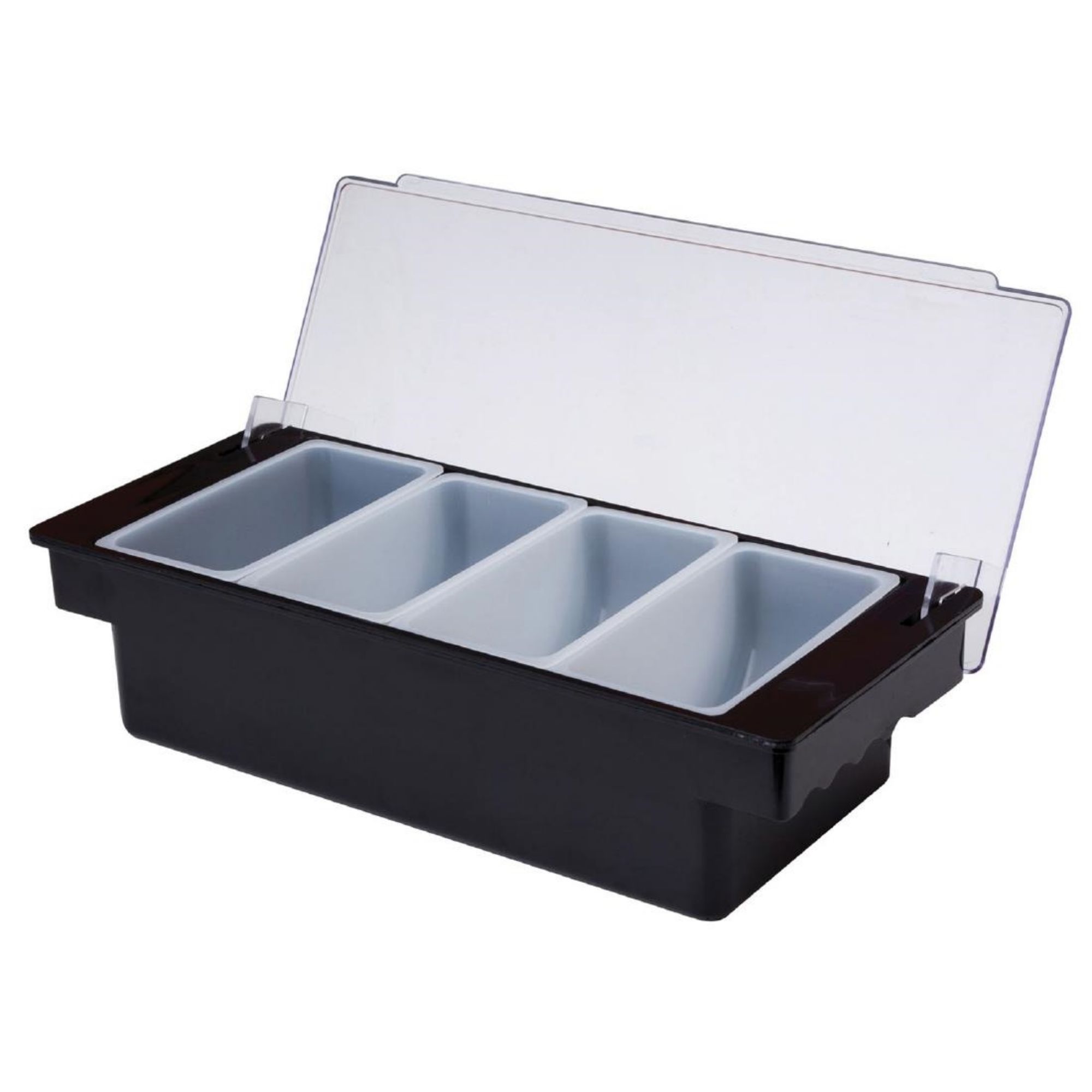 Picture of Beaumont 4 Part Plastic Condiment Holder Black - CZ603