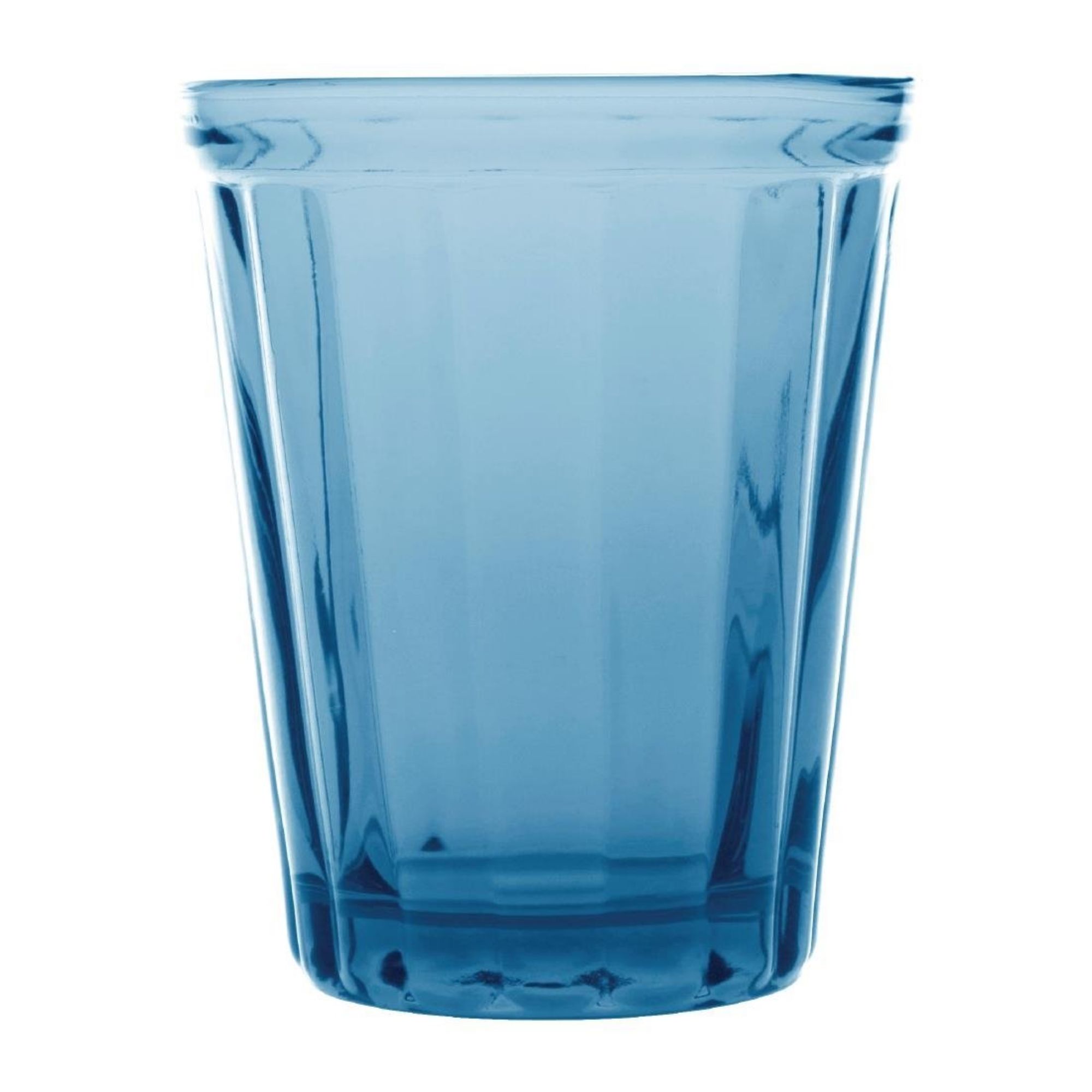 Picture of Olympia Cabot Panelled Glass Tumbler Blue 260ml (6 pack) - CR828