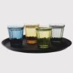 Picture of Olympia Cabot Panelled Glass Tumbler Blue 260ml (6 pack) - CR828