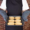 Picture of Vogue Flame Retardant Charcoal Oven Mitt 17" - CL582