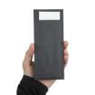 Picture of Europochette Black Cutlery Pouch with White Napkin (Pack of 500) - CK236