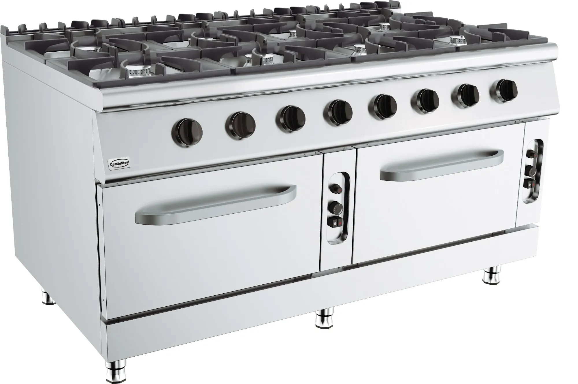 Picture of CombiSteel Base 900 Freestanding Gas Stove 8 Burner With 6 kW Gas Oven - 7178.3030