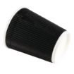 Picture of Fiesta Recyclable Coffee Cups Ripple Wall Black 225ml / 8oz (Pack of 500) - CM543