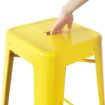 Picture of Bolero Bistro Yellow Steel High Stool (Pack of 4) - CH999
