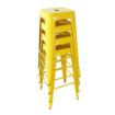 Picture of Bolero Bistro Yellow Steel High Stool (Pack of 4) - CH999
