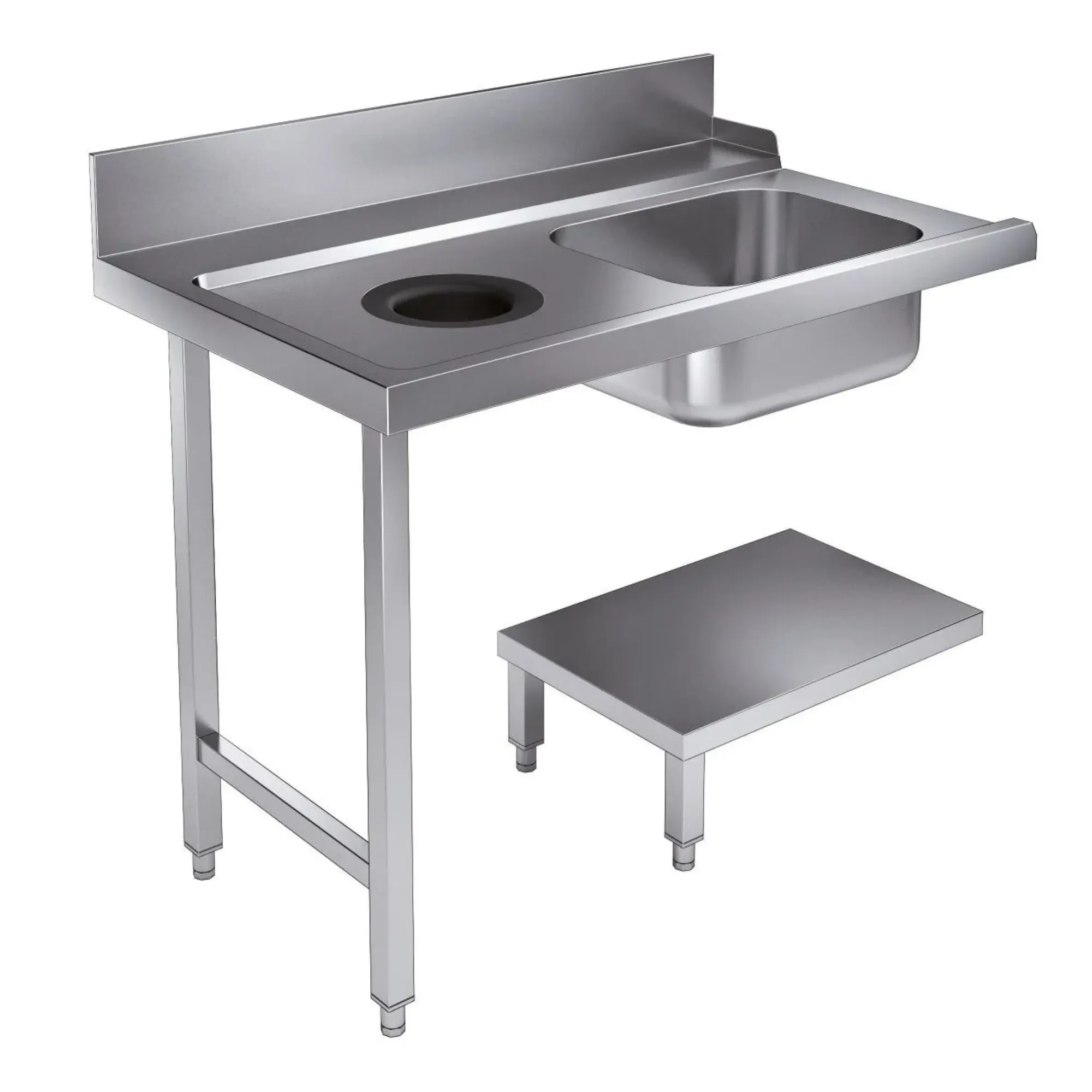 Picture of CombiSteel Entry Table Bottom Shelf With Waste Hole 1200 Left For 7280.0045-0046 - 7106.0015