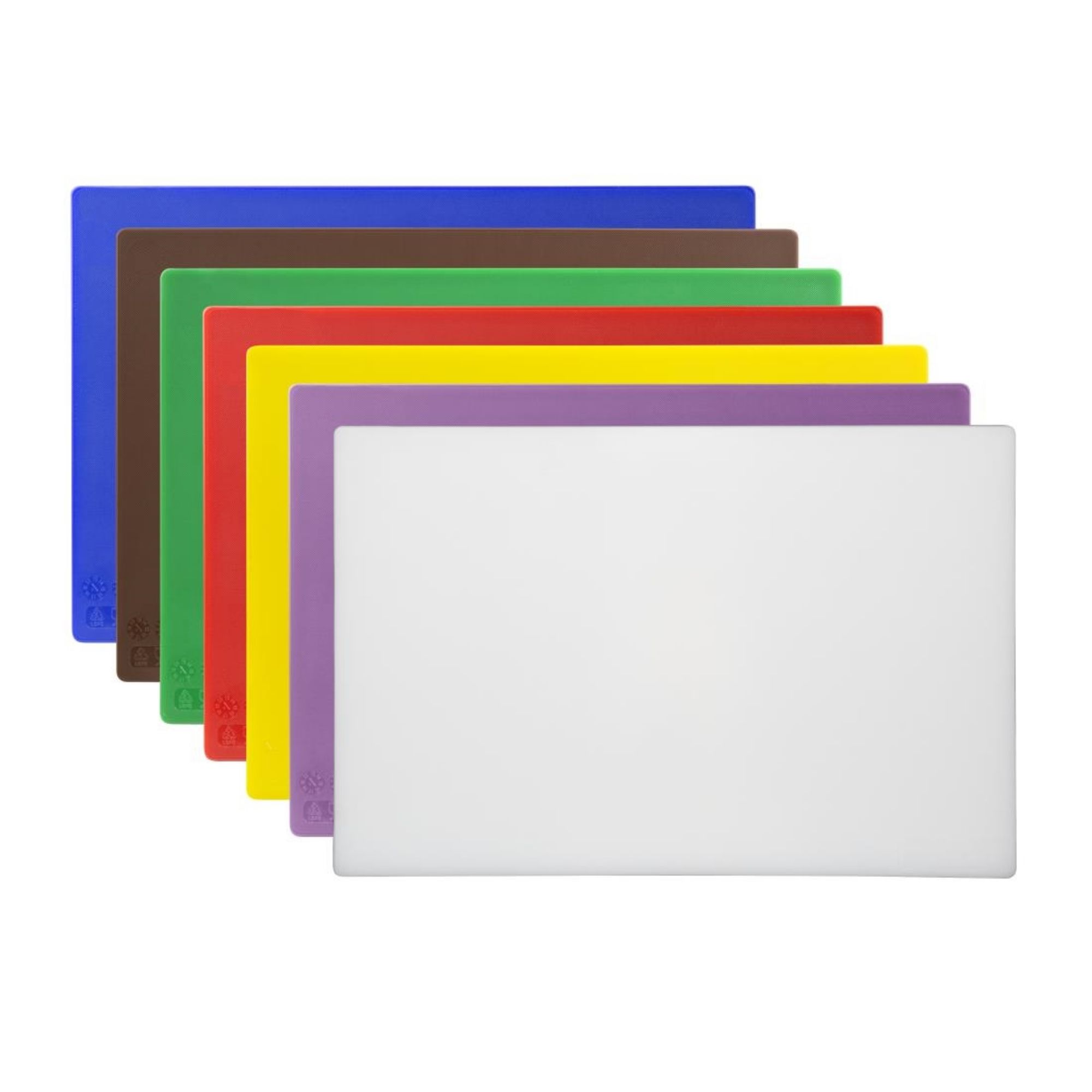 Picture of Hygiplas Low Density Antibacterial Chopping Board Set 450x300x10mm (Pack of 7) - CH046