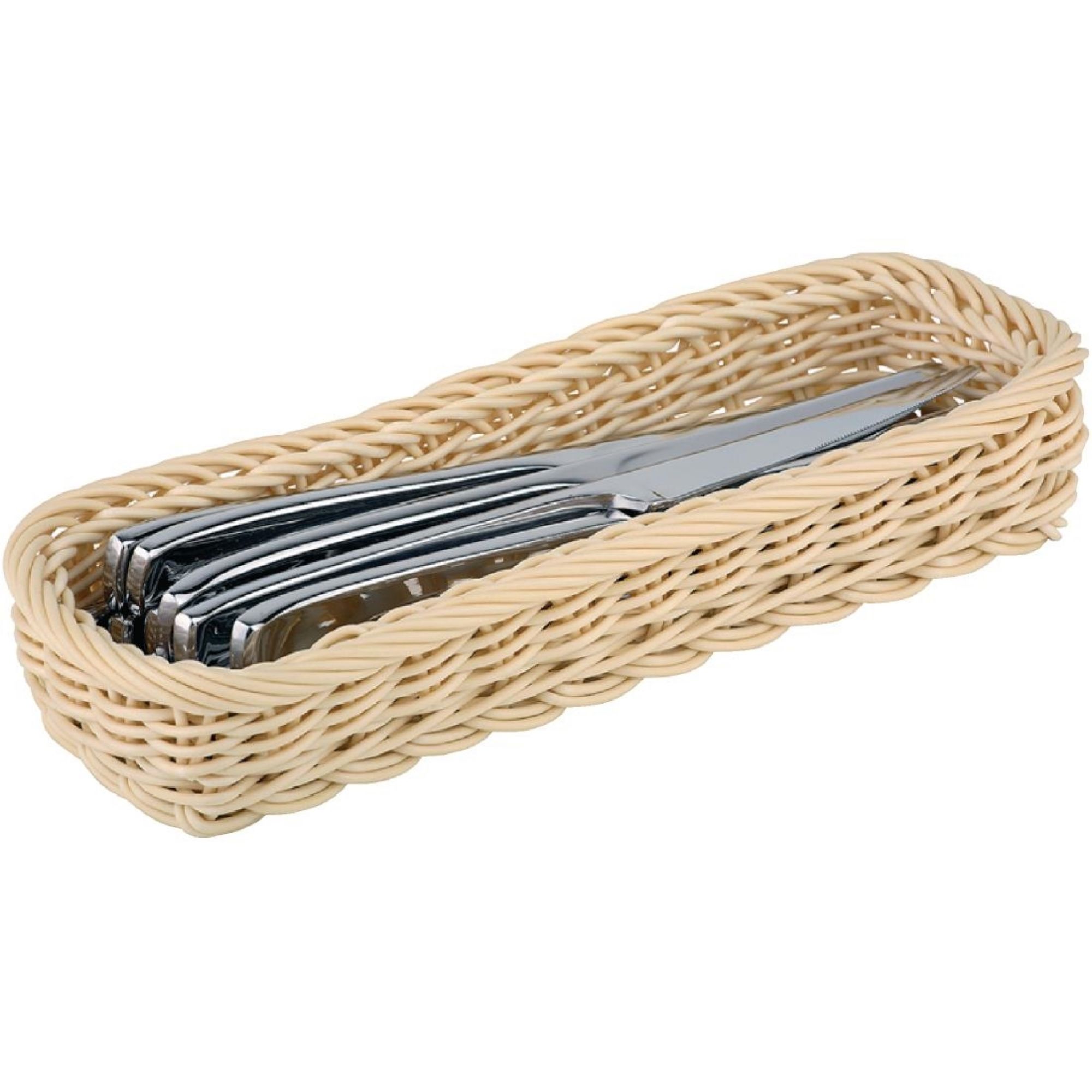 Picture of APS Polypropylene Rectangular Rattan Basket - CF301