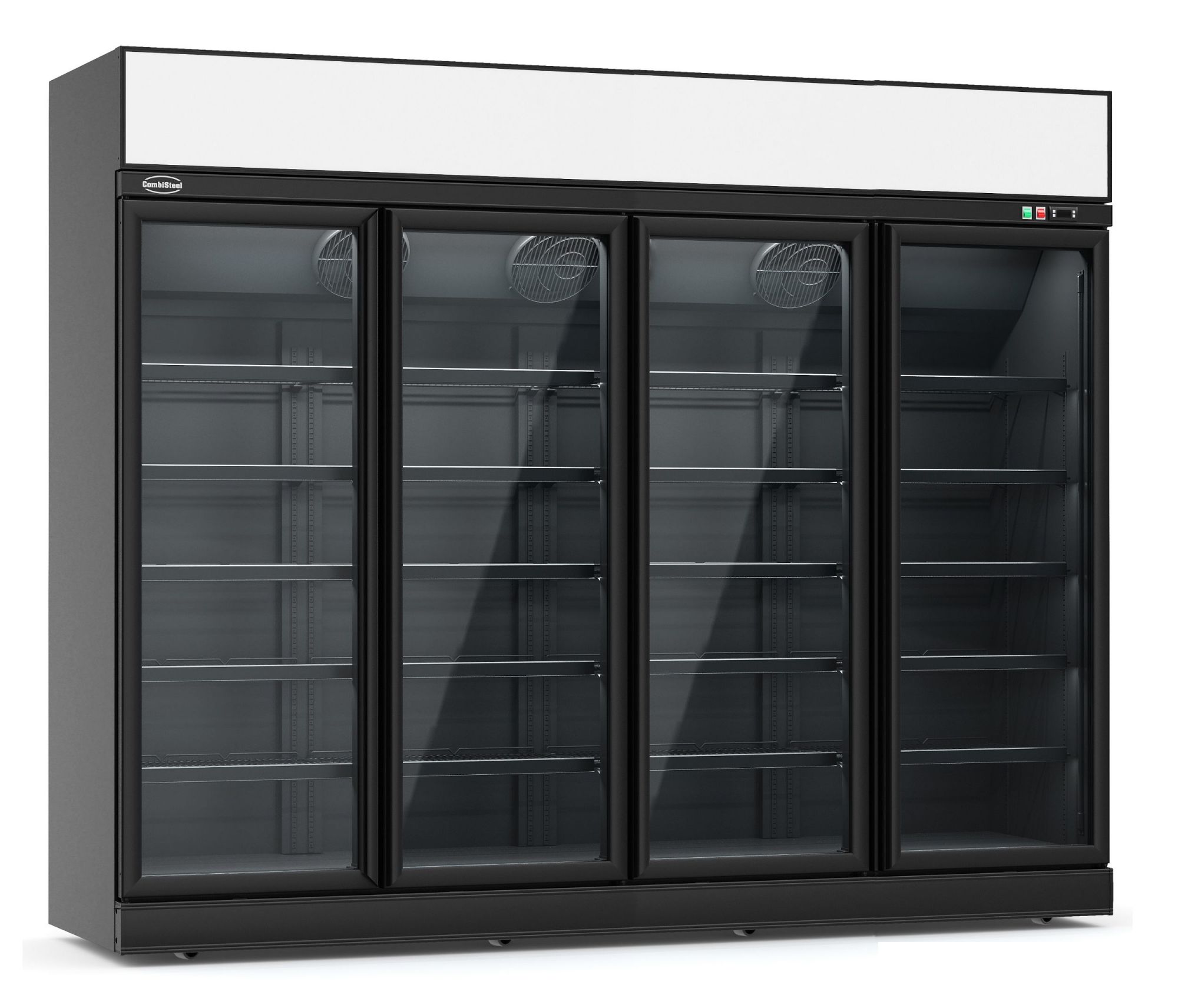 Picture of CombiSteel 4 Glass Doors Black INS-2060F BL Display Freezer - 7455.2445