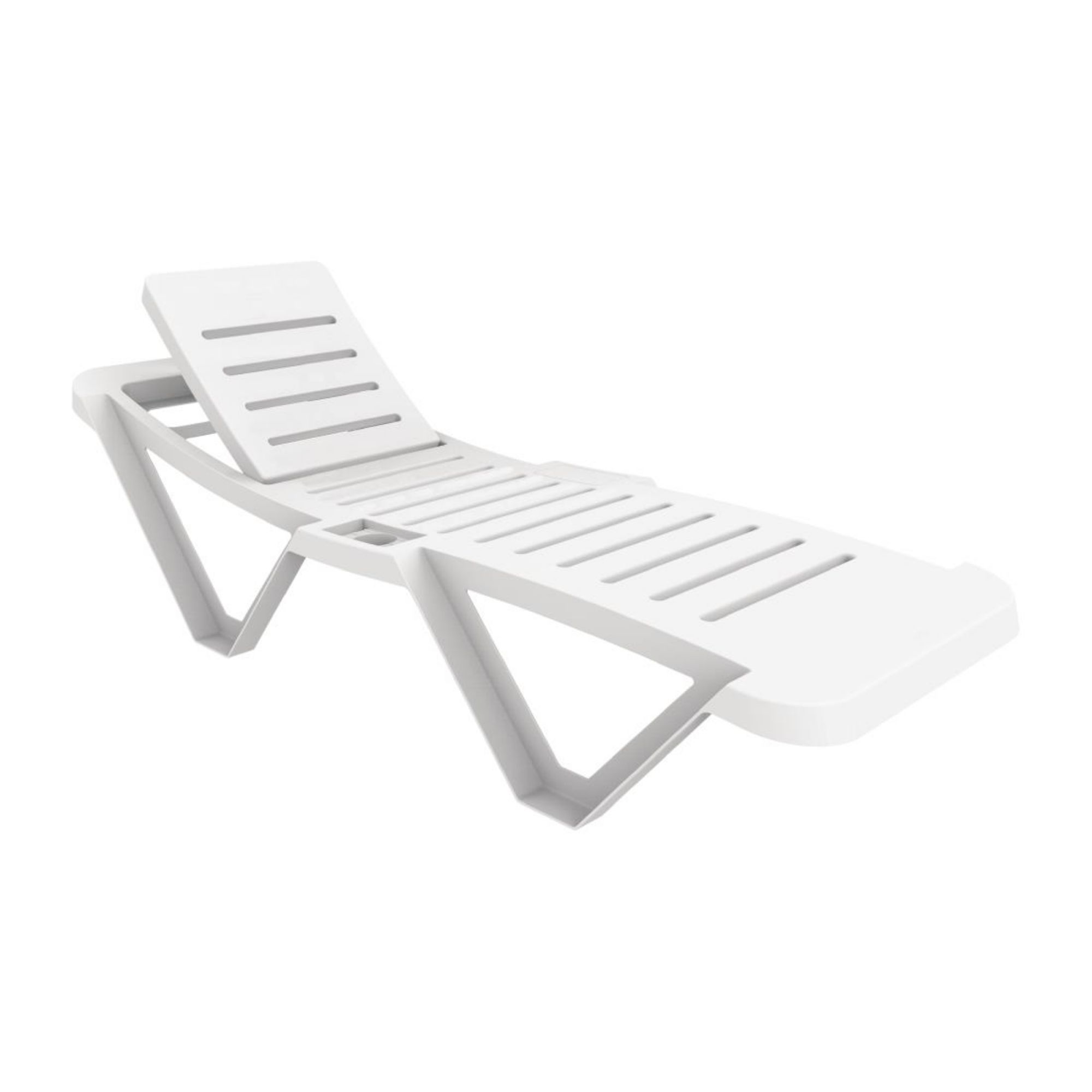 Picture of Polypropylene Sun Loungers White (Pack of 2) - CG209