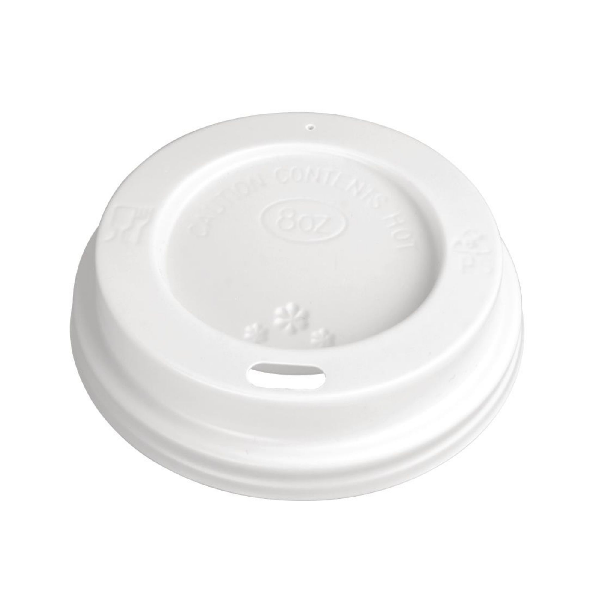 Picture of Fiesta Recyclable Coffee Cup Lids White 225ml / 8oz (Pack of 1000) - CE256