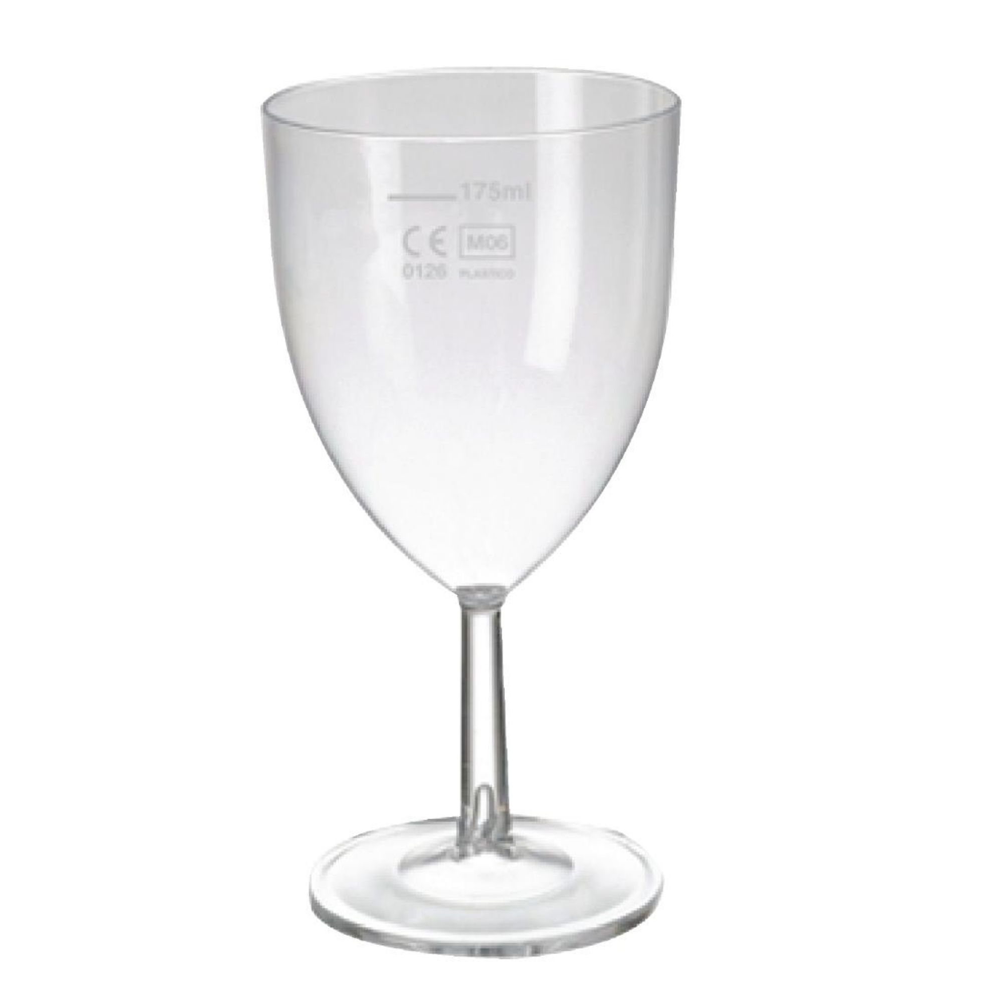 Picture of eGreen Polystyrene Wine Glasses 200ml UKCA CE Marked at 175ml (Pack of 48) - CB876