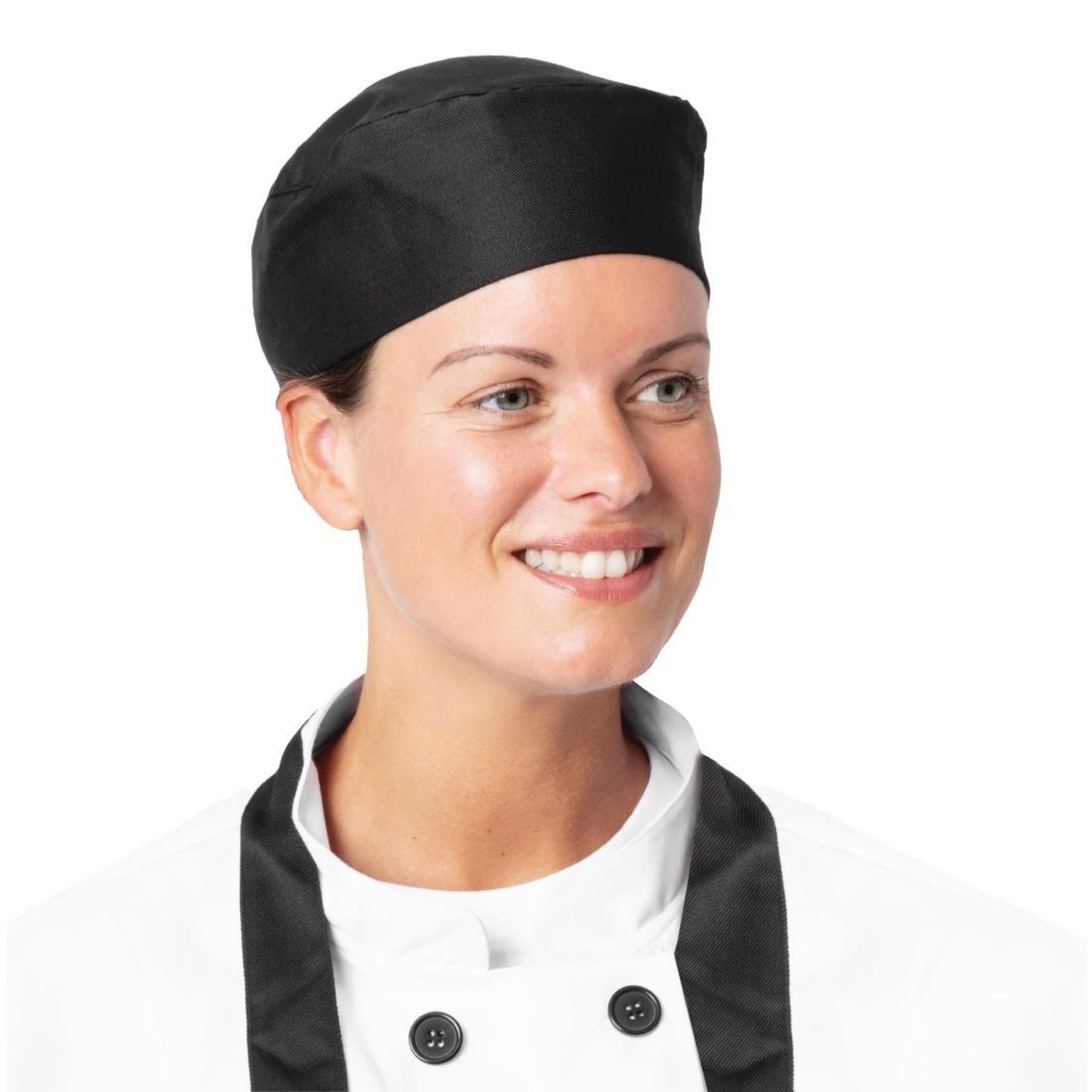 Picture of Nisbets Essentials Chef Skull Caps Black (Pack of 2) - BB476
