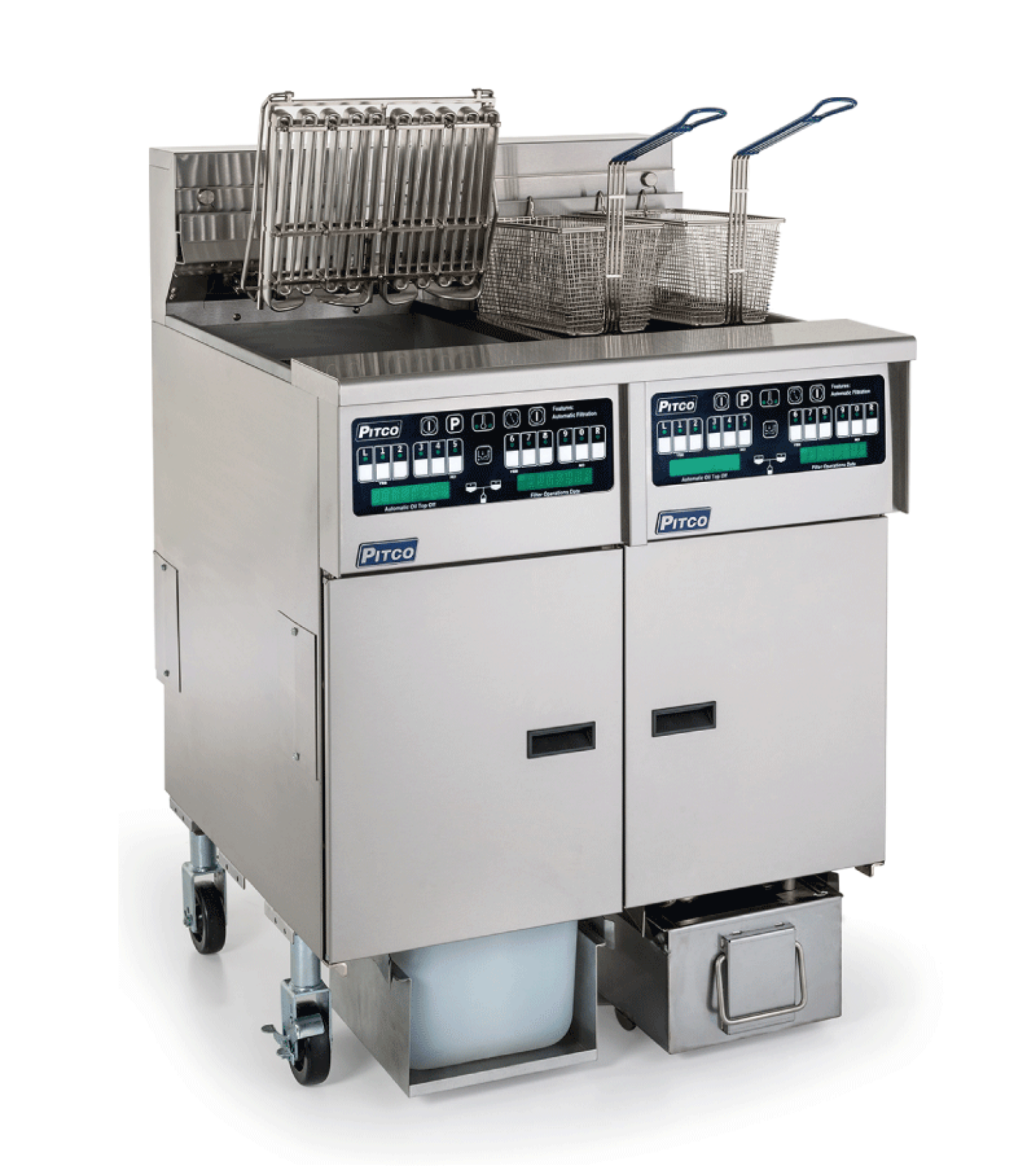Picture of Pitco SELV14S-C/FD-FF Freestanding Electric Fryer - SELV14S-C/FD-FF
