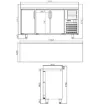 Picture of Infrico 4 Glass Dr Tall Back Bar Counter With Upstand 695L - FMPP2500CR