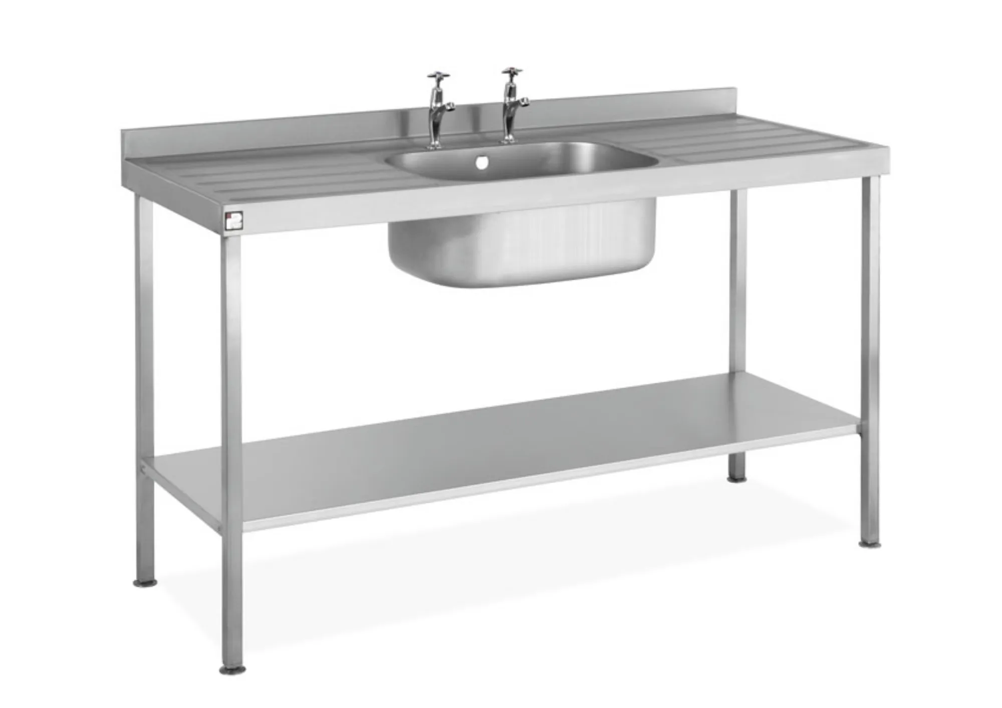 Picture of Parry SINKSBDD - Stainless Steel Assembled Sink Single Bowl Double Drainer - SINK1260SBDD