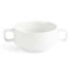 Picture of Olympia Whiteware Soup Bowls With Handles 400ml (Pack of 6) - C239