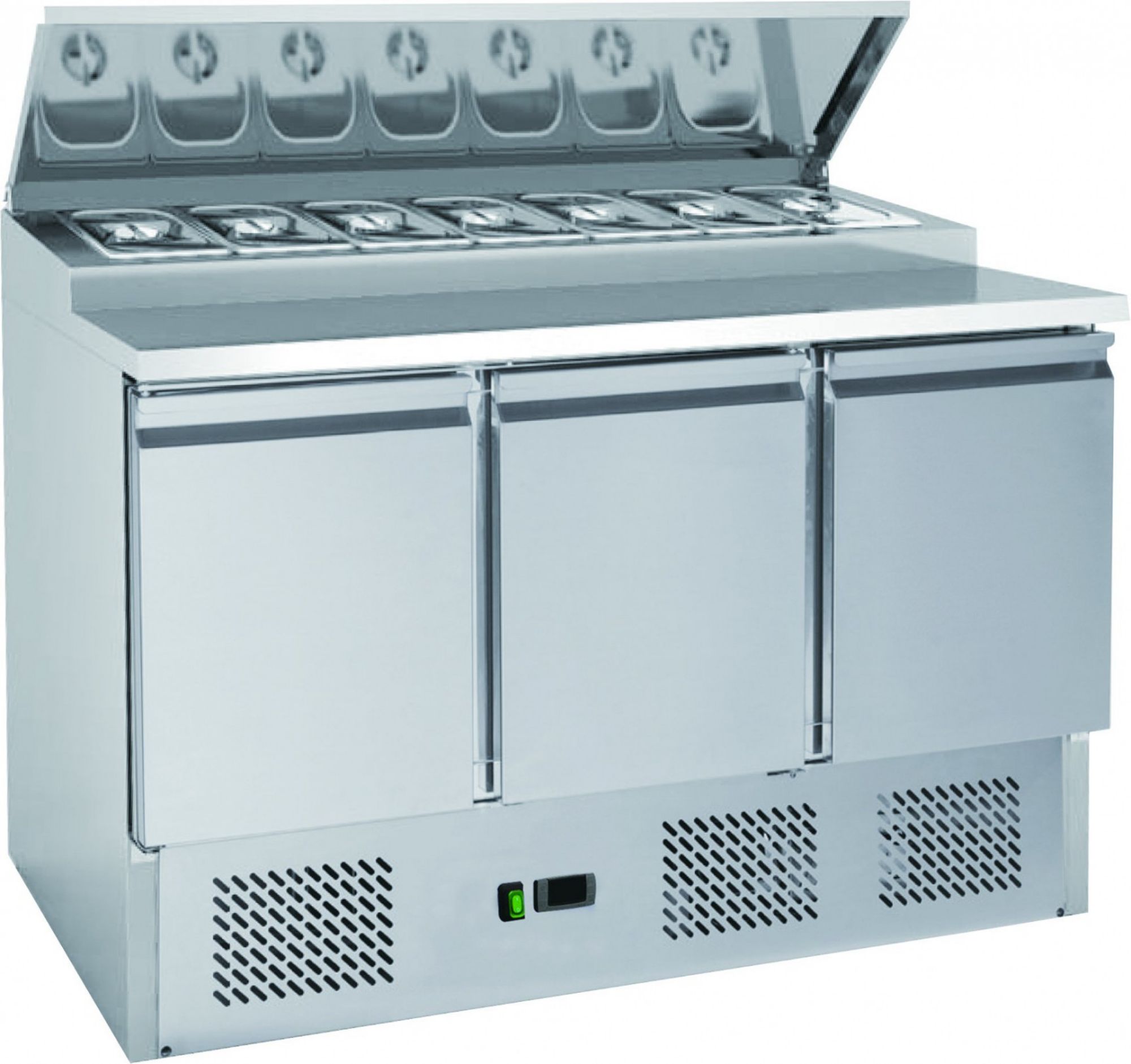 Picture of Chefsrange SP316 - 3 Door Prep Counter - 8 X 1/6Gn Containers - SP316