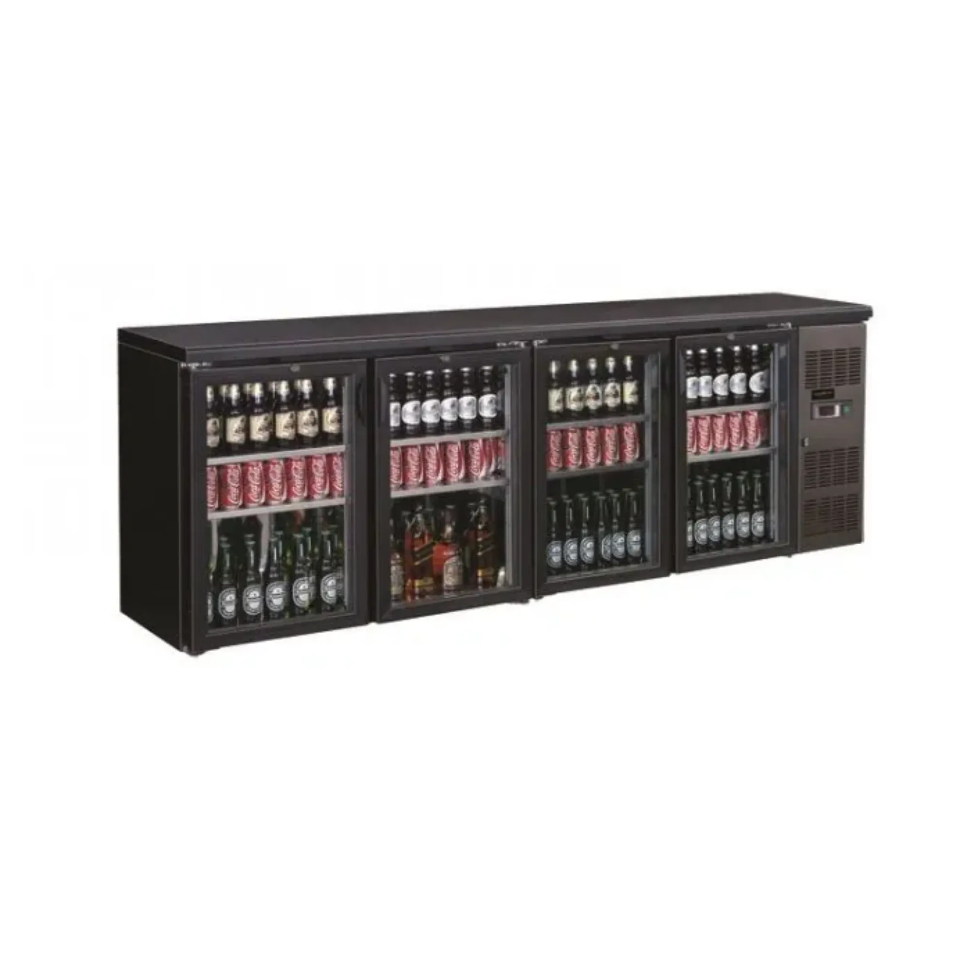 Picture of CombiSteel Backbar Cooler Black 4 Glass Doors Side Motor - 7450.0345