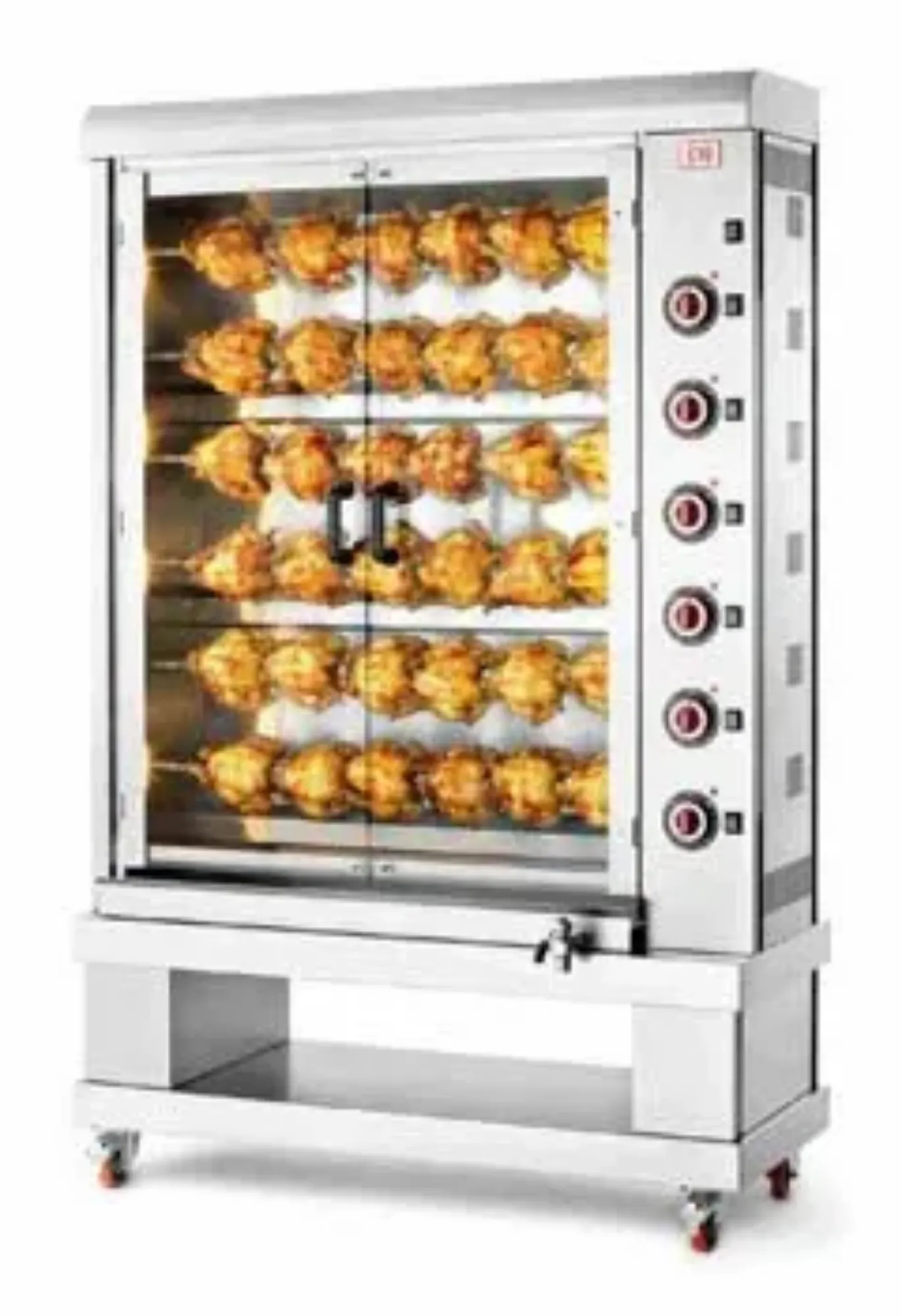 Picture of CB E36P-S6 - 6 Spit - 36 Bird Electric Chicken Rotisserie - CBE36PS6