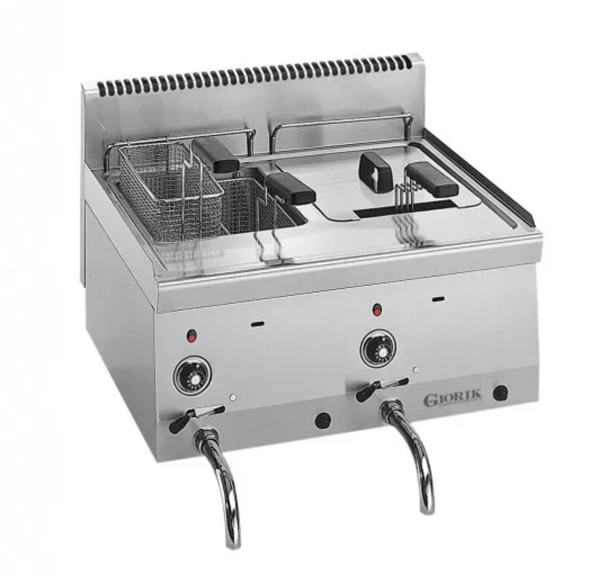Picture of Giorik Snack 60 LFG6720 8+8 Ltr Slimline Twin Tank Gas FryerTEST1 - LFG6720