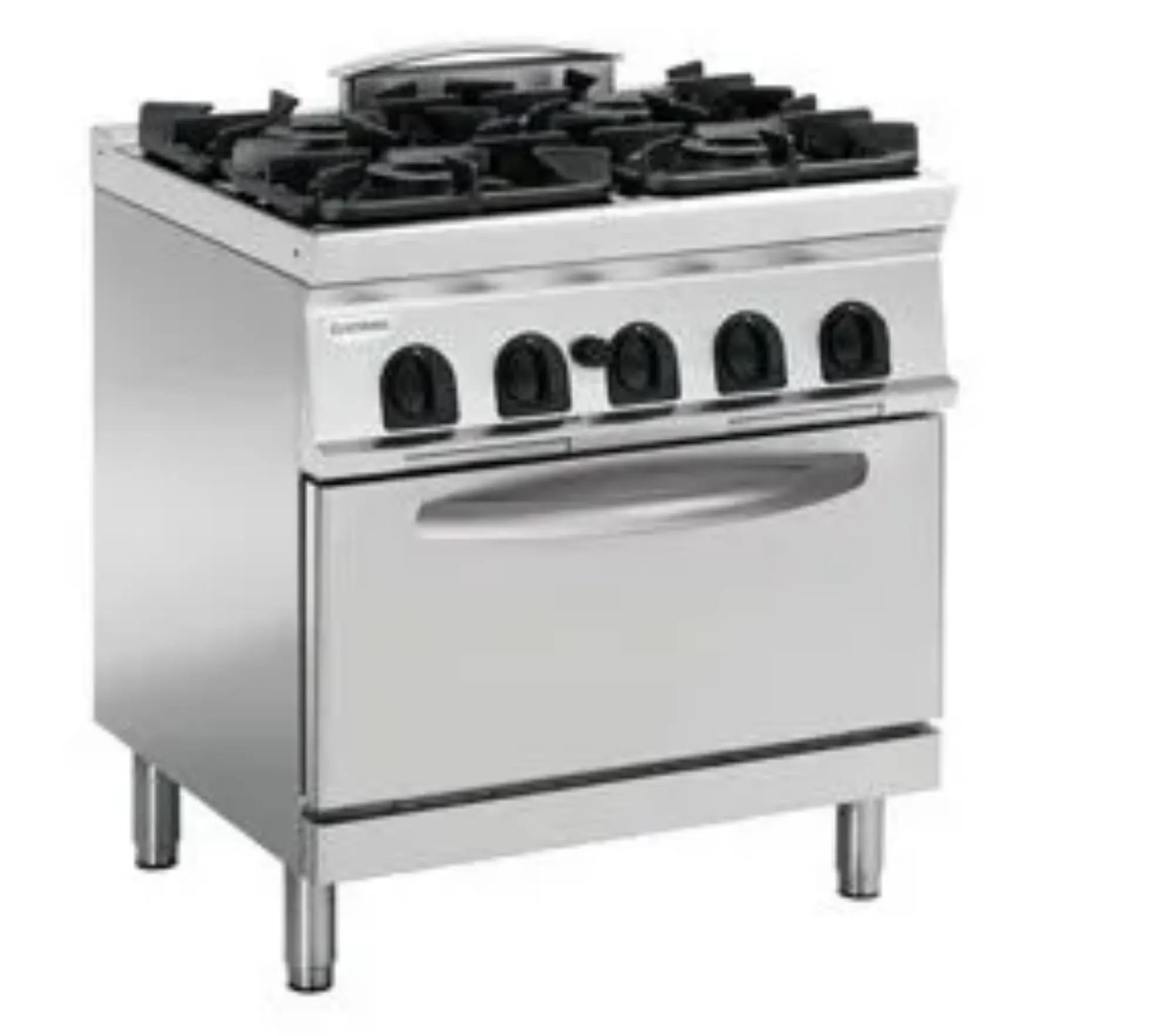 Picture of Tecnoinox PFG8V7 Medium Duty 4 Burner Range With Electric Fan Oven - PFG8V7