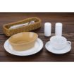 Picture of Olympia Stoneware Oval Pie Bowls 180 x 133mm (Pack of 6) - C109