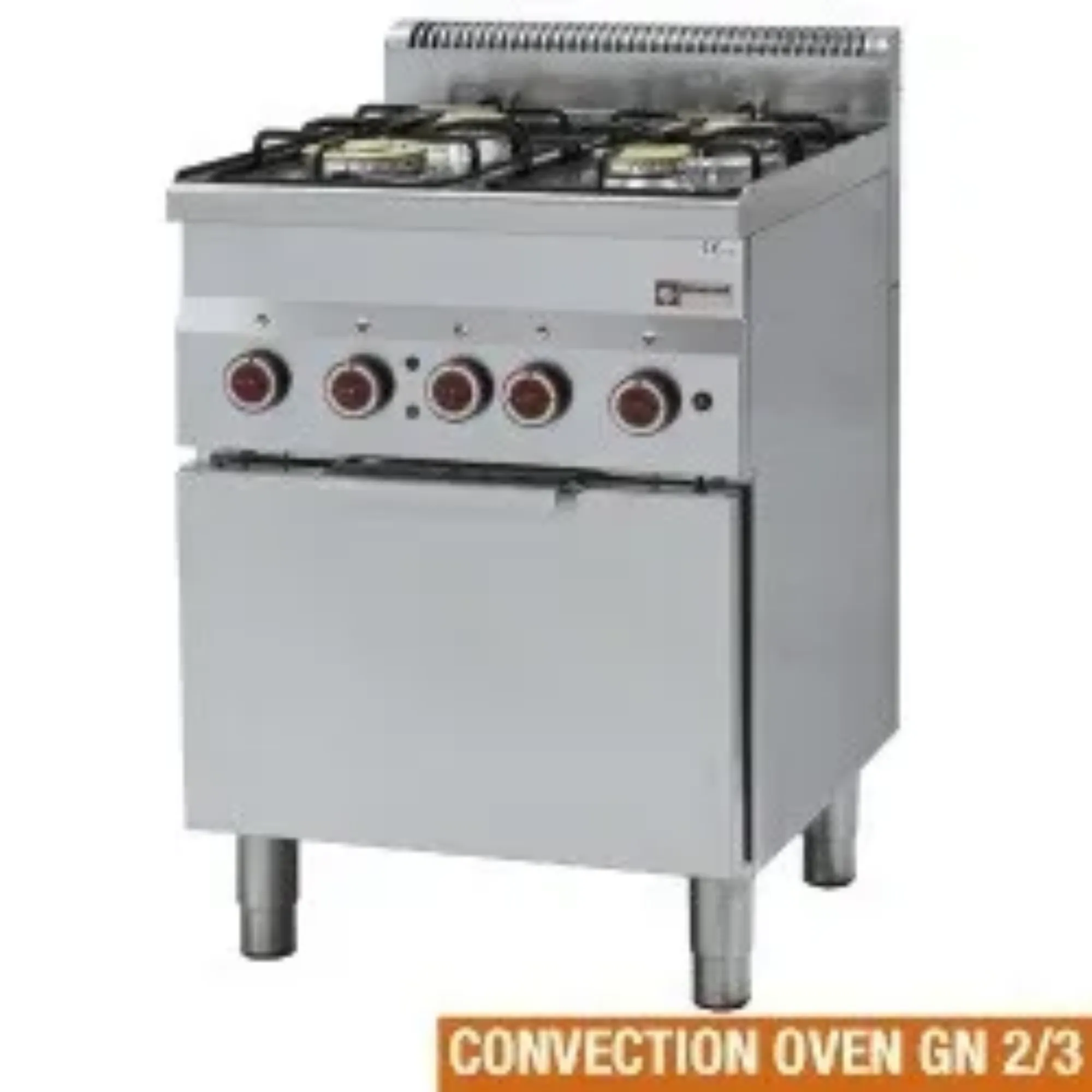 Picture of Diamond G60/4BFEV6 Floor Standing Gas 4 Burner with GN 2/3 Oven - G60-4BFEV6